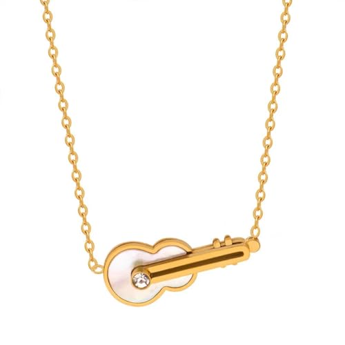 ZXBNVC Halskette mit Violinen-Anhänger, exquisiter Kunststil, klassischer Schmuck, Temperament, Damen, Hochzeit, Party von ZXBNVC