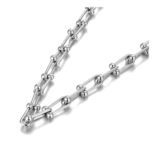 ZXBNVC Halskette mit geometrischem Hip-Hop-/Rock-Anhänger, für Damen, Modeschmuck, Einstellbar, Zirkonia von ZXBNVC