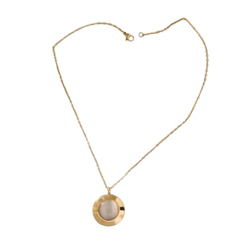 ZXBNVC Halskette mit geometrischem weißen Halbkreis-Anhänger für Damen und Mädchen, modischer Twist-Schmuck, Einstellbar, Zirkonia ZXBNVC Halskette mit geometrischem weißen Halbkreis-Anhänger für Damen und Mädchen, modischer Twist-Schmuck, Einstellbar, Zirkonia von ZXBNVC