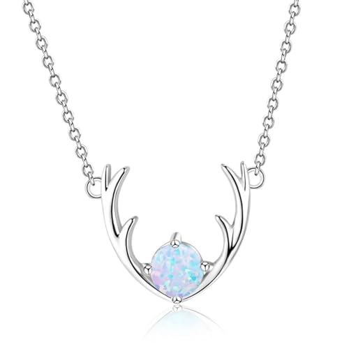 ZXBNVC Halskette mit niedlichem Hirschgeweih, für Damen, Schmuck, Accessoires, Party, Mädchen, modisch, Blau, Einstellbar, Zirkonia ZXBNVC Halskette mit niedlichem Hirschgeweih, für Damen, Schmuck, Accessoires, Party, Mädchen, modisch, Blau, Einstellbar, Zirkonia von ZXBNVC