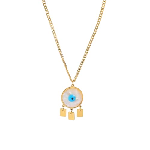 ZXBNVC Halskette mit rundem Augen-Anhänger für Damen und Mädchen, Modeschmuck von ZXBNVC