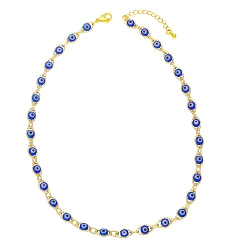 ZXBNVC Halskette mit runden Perlen, modischer Regenbogenschmuck, schöne und vielseitige Halsketten, die zu jedem Stil getragen werden können, Einstellbar, Zirkonia von ZXBNVC