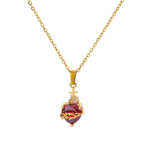ZXBNVC Herzförmige Kreuz-Halskette für Damen und Mädchen, Gothic-Schmuck ZXBNVC Herzförmige Kreuz-Halskette für Damen und Mädchen, Gothic-Schmuck von ZXBNVC