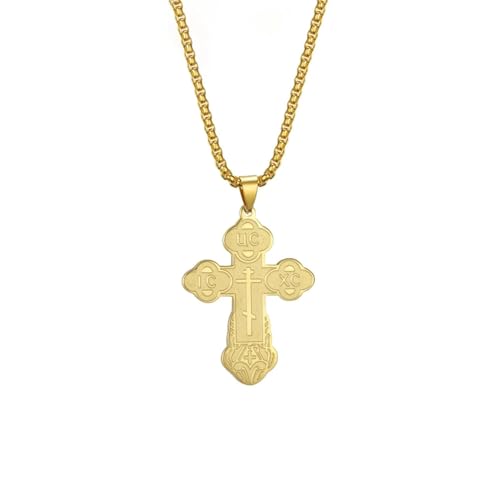 ZXBNVC Klassische Kreuz-Anhänger-Halskette mit stilvoller gedrehter Kette, Herrenschmuck, schön und vielseitig, kann gestapelt getragen werden, Einstellbar, Zirkonia ZXBNVC Klassische Kreuz-Anhänger-Halskette mit stilvoller gedrehter Kette, Herrenschmuck, schön und vielseitig, kann gestapelt getragen werden, Einstellbar, Zirkonia von ZXBNVC