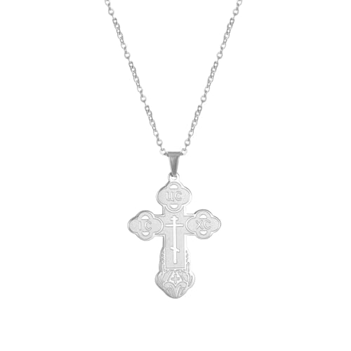 ZXBNVC Klassische Kreuz-Anhänger-Halskette mit stilvoller gedrehter Kette, Herrenschmuck, schön und vielseitig, kann gestapelt getragen werden, Einstellbar, Zirkonia ZXBNVC Klassische Kreuz-Anhänger-Halskette mit stilvoller gedrehter Kette, Herrenschmuck, schön und vielseitig, kann gestapelt getragen werden, Einstellbar, Zirkonia von ZXBNVC
