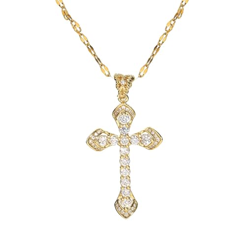 ZXBNVC Kreuz-Halsketten für Damen und Herren, Anhänger, Halsbänder, modische Halsketten für den täglichen Gebrauch, Einstellbar, Zirkonia ZXBNVC Kreuz-Halsketten für Damen und Herren, Anhänger, Halsbänder, modische Halsketten für den täglichen Gebrauch, Einstellbar, Zirkonia von ZXBNVC