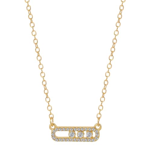 ZXBNVC Luxuriöse Anhänger-Halsketten, Hochzeitsschmuck für Frauen, schön und vielseitig, stapelbar, Einstellbar, Zirkonia ZXBNVC Luxuriöse Anhänger-Halsketten, Hochzeitsschmuck für Frauen, schön und vielseitig, stapelbar, Einstellbar, Zirkonia von ZXBNVC