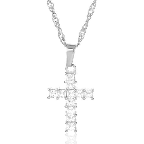 ZXBNVC Luxuriöse Kreuz-Halskette für Damen und Herren, Hip-Hop-Schmuckanhänger, Einstellbar, Zirkonia ZXBNVC Luxuriöse Kreuz-Halskette für Damen und Herren, Hip-Hop-Schmuckanhänger, Einstellbar, Zirkonia von ZXBNVC