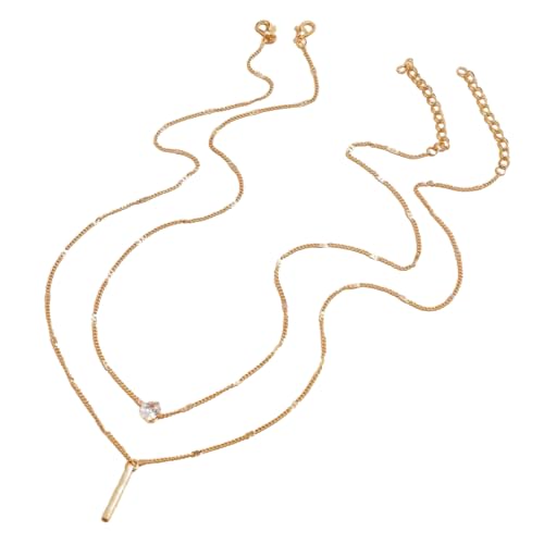 ZXBNVC Mehrschichtige Halskette mit doppeltem Anhänger, modische Kette, exquisiter Charm, Damen-Schmuck-Zubehör ZXBNVC Mehrschichtige Halskette mit doppeltem Anhänger, modische Kette, exquisiter Charm, Damen-Schmuck-Zubehör von ZXBNVC