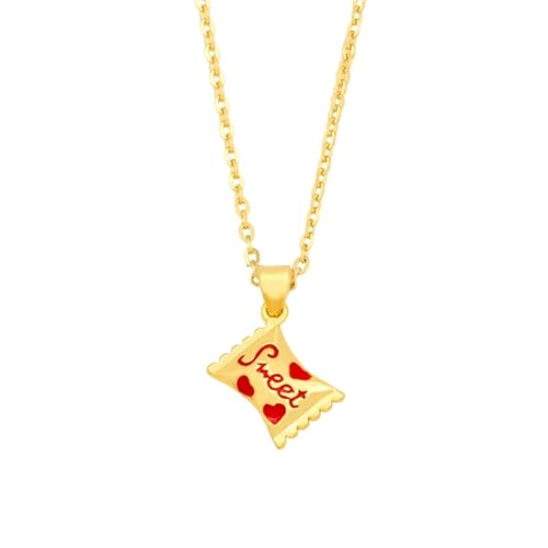 ZXBNVC Mini-Halskette für Damen, buntes Anhänger-Zubehör, schöne und vielseitige Halsketten, die zu jedem Stil getragen werden können, Einstellbar, Zirkonia von ZXBNVC