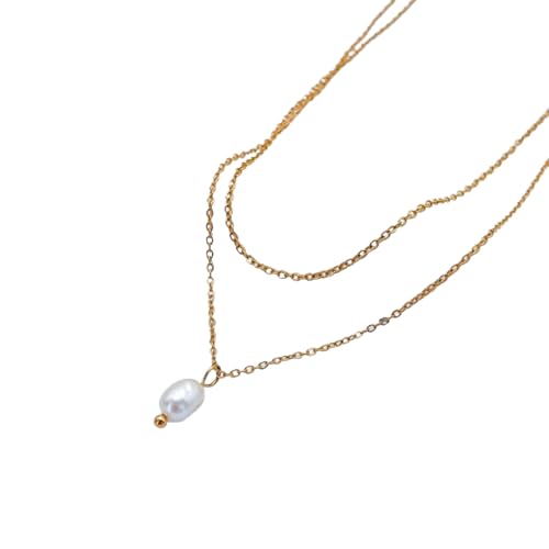 ZXBNVC Minimalistische Perlenketten für Damen und Mädchen, doppellagig, Hochzeitsschmuck, Einstellbar, Zirkonia ZXBNVC Minimalistische Perlenketten für Damen und Mädchen, doppellagig, Hochzeitsschmuck, Einstellbar, Zirkonia von ZXBNVC