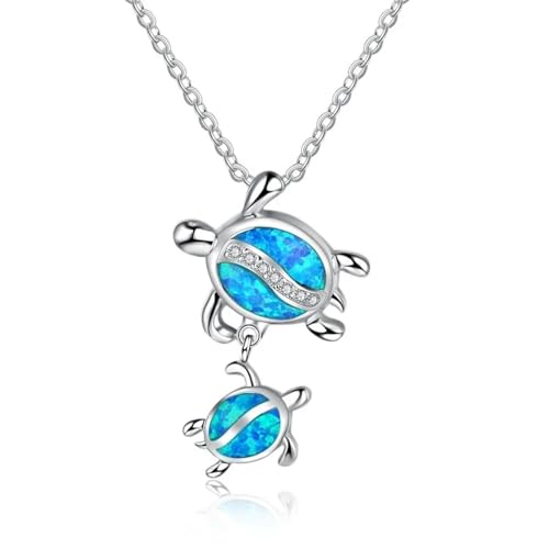 ZXBNVC Modeschmuck Blumen-Halskette für Damen, Accessoires, Party, Mädchen, niedlicher blauer Anhänger, Einstellbar, Zirkonia ZXBNVC Modeschmuck Blumen-Halskette für Damen, Accessoires, Party, Mädchen, niedlicher blauer Anhänger, Einstellbar, Zirkonia von ZXBNVC