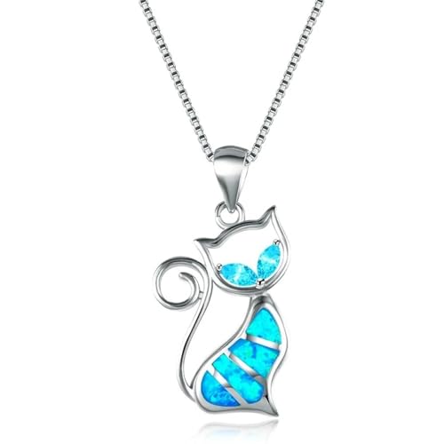 ZXBNVC Modeschmuck Blumen-Halskette für Damen, Accessoires, Party, Mädchen, niedlicher blauer Anhänger, Einstellbar, Zirkonia ZXBNVC Modeschmuck Blumen-Halskette für Damen, Accessoires, Party, Mädchen, niedlicher blauer Anhänger, Einstellbar, Zirkonia von ZXBNVC