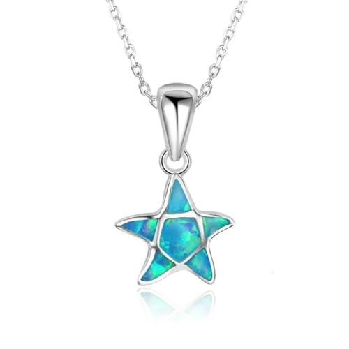 ZXBNVC Modeschmuck Blumen-Halskette für Damen, Accessoires, Party, Mädchen, niedlicher blauer Anhänger, Einstellbar, Zirkonia ZXBNVC Modeschmuck Blumen-Halskette für Damen, Accessoires, Party, Mädchen, niedlicher blauer Anhänger, Einstellbar, Zirkonia von ZXBNVC