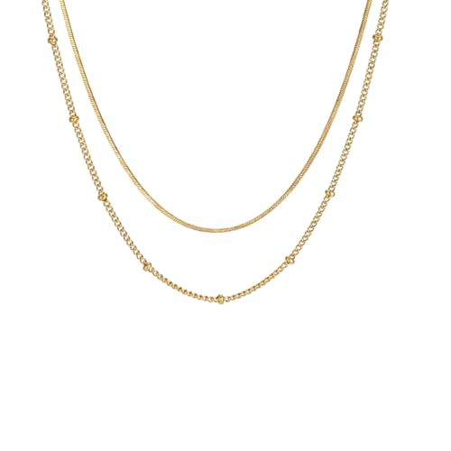 ZXBNVC Modische Halskette für Damen, Doppel-Satellitenkette, Choker für Mädchen, Party, Einstellbar, Zirkonia ZXBNVC Modische Halskette für Damen, Doppel-Satellitenkette, Choker für Mädchen, Party, Einstellbar, Zirkonia von ZXBNVC