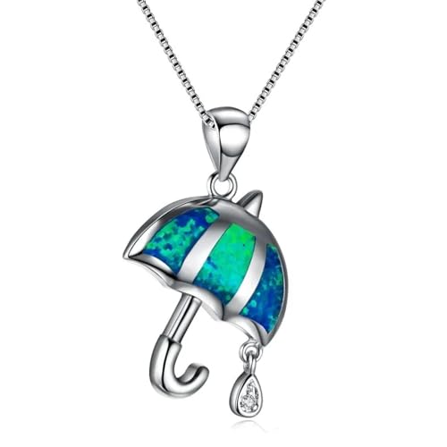 ZXBNVC Modische Halskette mit Regenschirm-Anhänger für Damen, Schmuck, Accessoires, Party, niedlich, Einstellbar, Zirkonia von ZXBNVC