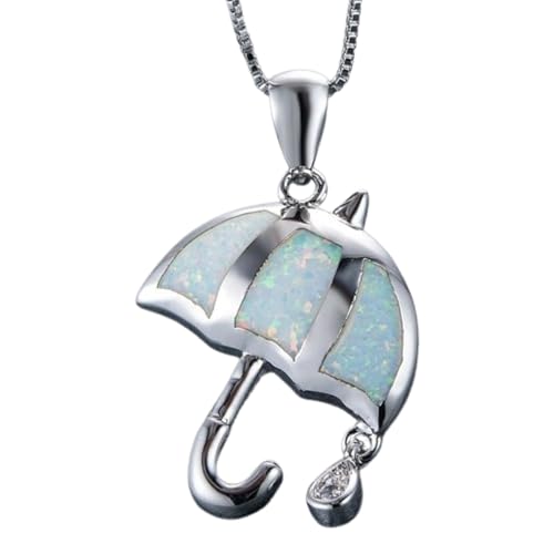 ZXBNVC Modische Halskette mit Regenschirm-Anhänger für Damen, Schmuck, Accessoires, Party, niedlich, Einstellbar, Zirkonia von ZXBNVC