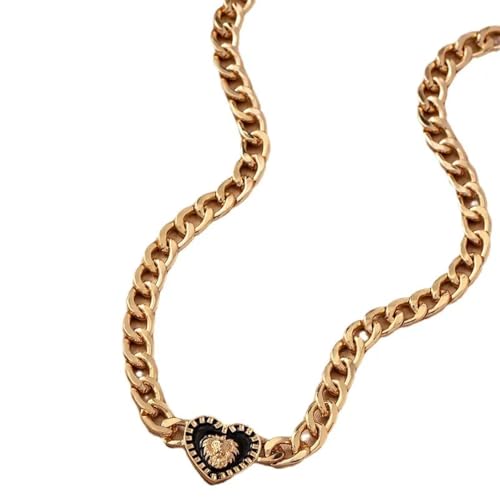 ZXBNVC Modische und einfache Halskette für Frauen, Liebes-Schlüsselbein-Ohrringe, exquisit, vielseitig, die stapelbar getragen werden kann, Einstellbar, Cubic Zirkonia von ZXBNVC