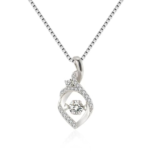 ZXBNVC Modischer 925er-Schmuck-Halsketten-Accessoire-Anhänger für Damen, Hochzeit, Party, Versprechen, Braut von ZXBNVC