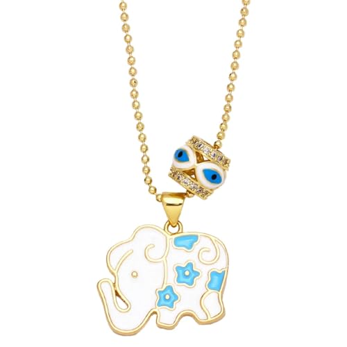 ZXBNVC Niedliche Elefanten-Halskette, Damenschmuck, schön und vielseitig, kann zu jedem Stil getragen werden, Einstellbar, Zirkonia ZXBNVC Niedliche Elefanten-Halskette, Damenschmuck, schön und vielseitig, kann zu jedem Stil getragen werden, Einstellbar, Zirkonia von ZXBNVC