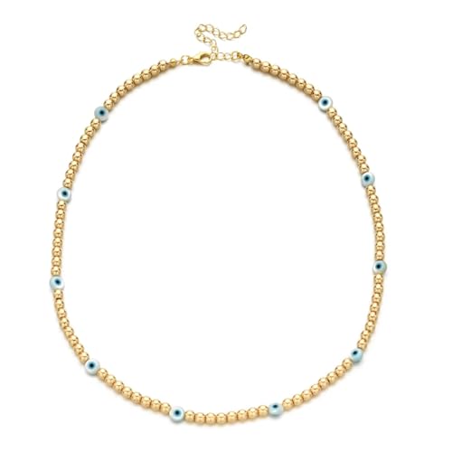 ZXBNVC Niedliche Perlen-Halskette im Bohemian-Stil, mehrfarbig, kurzer Choker-Anhänger, süßer Halsschmuck für Frauen und Mädchen, Einstellbar, Zirkonia von ZXBNVC