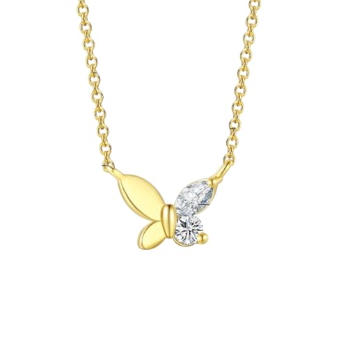 ZXBNVC Niedliche kleine Schmetterlings-Halskette für Damen, Designer-Modeschmuck von ZXBNVC