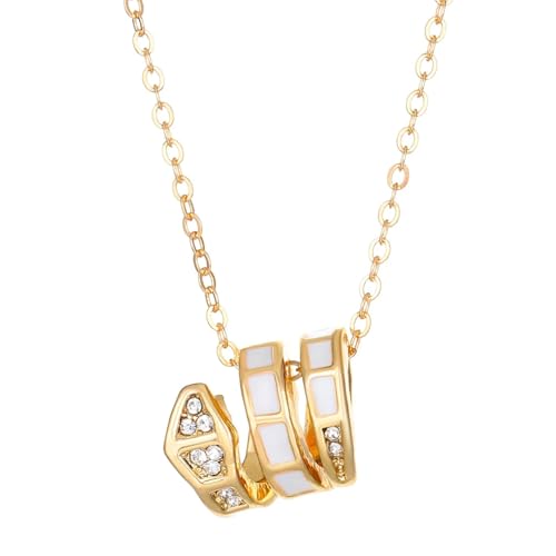 ZXBNVC Schlangenanhänger-Halskette für Damen, Schlüsselbeinkette, Körperschmuck, Accessoires, Party, kann vielseitig getragen werden, Einstellbar, Zirkonia ZXBNVC Schlangenanhänger-Halskette für Damen, Schlüsselbeinkette, Körperschmuck, Accessoires, Party, kann vielseitig getragen werden, Einstellbar, Zirkonia von ZXBNVC
