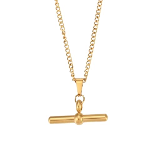 ZXBNVC Schlichtes Design T-Form Anhänger Halskette für Frauen Mädchen Damen Schmuck, Einstellbar, Zirkonia ZXBNVC Schlichtes Design T-Form Anhänger Halskette für Frauen Mädchen Damen Schmuck, Einstellbar, Zirkonia von ZXBNVC