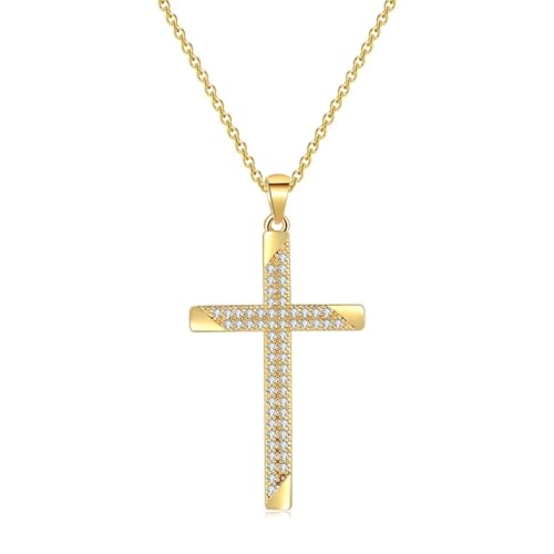 ZXBNVC Schlichtes Kreuz Gothic Anhänger Halskette Damen Schmuck, Einstellbar, Zirkonia ZXBNVC Schlichtes Kreuz Gothic Anhänger Halskette Damen Schmuck, Einstellbar, Zirkonia von ZXBNVC