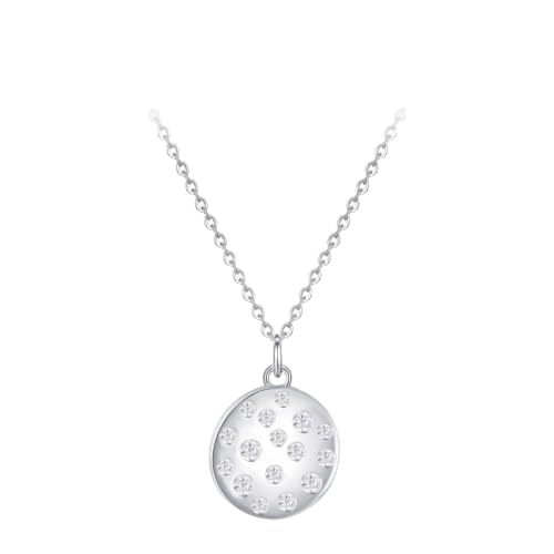 ZXBNVC Transparente modische Halskette mit rundem 925er-Anhänger für Damen und Mädchen, schillernder Statement-Schmuck ZXBNVC Transparente modische Halskette mit rundem 925er-Anhänger für Damen und Mädchen, schillernder Statement-Schmuck von ZXBNVC