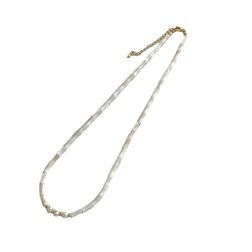 ZXBNVC Vintage-Halskette mit weißen, grünen und blauen Bambus-Perlen, für Damen, kann mit einer Vielzahl von exquisiten Halsketten getragen werden, Einstellbar, Zirkonia ZXBNVC Vintage-Halskette mit weißen, grünen und blauen Bambus-Perlen, für Damen, kann mit einer Vielzahl von exquisiten Halsketten getragen werden, Einstellbar, Zirkonia von ZXBNVC