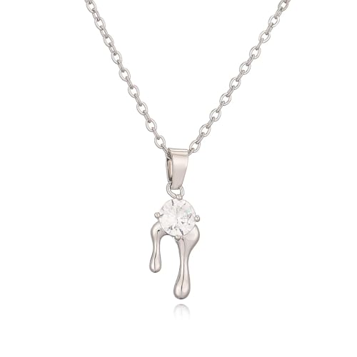 ZXBNVC Zarte und niedliche geometrische Anhänger-Halskette, eine schöne, vielseitige Halskette, geeignet für Frauen und Mädchen, die zusammen getragen werden kann, Einstellbar, Zirkonia von ZXBNVC