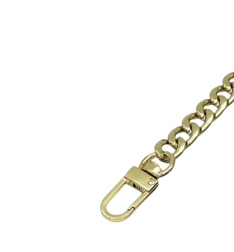 ZXCFGH Ersatzriemen for Damen-Taschenketten aus Metall – verdickter Umhängetaschen-Gurt, Zubehör, DIY-Handtaschengriffkette, mehrere Größen, optionales Federschnallen-Design, Länge 120 cm(Gilded) von ZXCFGH