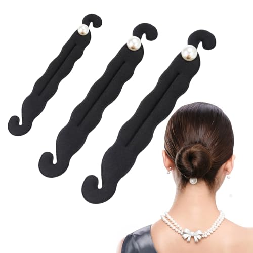 ZXCHOME 3 Pcs Haarstyling-Zubehör, Haar Flechtwerkzeug, Schwammclip Haarstyling Donut Haar Twist Kranz, Haarknoten Braid Maker, Haar Zubehör Styling Set, Hair Loop Tool Kit DIY Style Mädchen Frauen von ZXCHOME