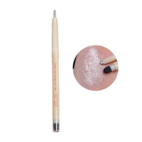 Diamant-Glitzer-Lidschatten-Liner-Stift, Perlweiß, glänzendes Augen-Make-up, Textmarker, seidenraupensilberner matt, wasserfest, Eyeliner-Stift von ZXCVWWE