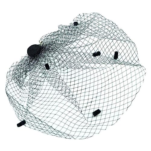 Vintage Elegante Dame Braut Netz Vogelkäfig Schleier Schwarz Zubehör Schleier Dot Mesh U7K5 Kopf Polka Haarnadel Gesicht Fascinator Haar Groß von ZXCVWWE