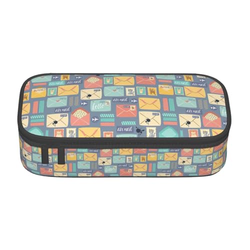 ZXERTG Federmäppchen aus Oxford-Stoff, multifunktionales Federmäppchen, perfekt für Büro und Reisen, Schwarz , Einheitsgröße, Kosmetiktasche von ZXERTG