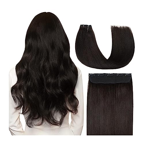 Haarverlängerungen 12-26 Zoll Clip-in-Haarverlängerungen, Echthaar, doppelter Schuss, kein Verknoten, kein Ausfallen, Remy-Echthaar, 1 Stück, 5 Clips, Echthaar for modische Frauen Haarteile(26 inches) von ZXFIYTBH