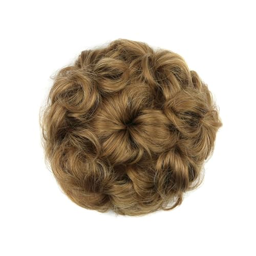 Smutsigt hårbulle 8 Farben Blumenform Kunsthaar Lockiges Haar Chignon Gummiband Haarknoten Donut Lockenwickler Haarteile for Frauen Bulle-hår för kvinnor(2005) von ZXFIYTBH