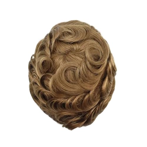 Toupet für Männerhaar 0,03 mm Untra dünne Haut Männerhaar-Toupet Männer Prothese Kapillare Remy Menschenhaar Natürliche Herrenperücken Protese Capilar Masculina Unsichtbares und atmungsaktives Haartou von ZXFIYTBH
