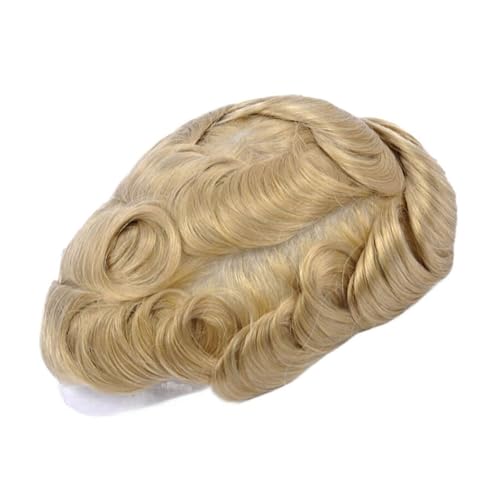 Toupet für Männerhaar 0,03 mm Untra dünne Haut Männerhaar-Toupet Männer Prothese Kapillare Remy Menschenhaar Natürliche Herrenperücken Protese Capilar Masculina Unsichtbares und atmungsaktives Haartou von ZXFIYTBH