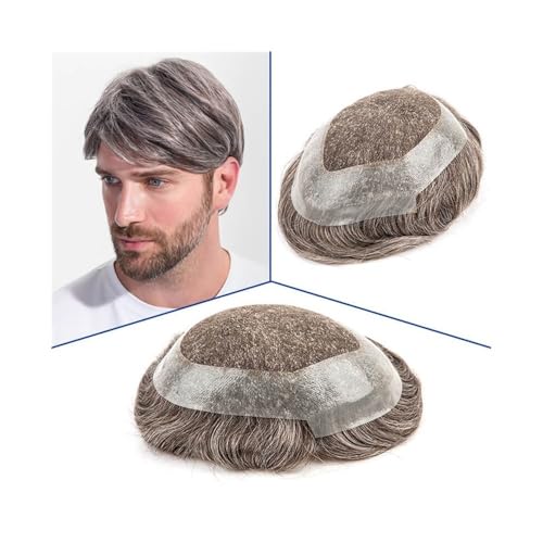 Toupet für Männerhaar Australien Toupet for Männer Schweizer Spitze Top PU Haut Um Männliche Haarprothese Menschliches Haar System Unsichtbares und atmungsaktives Haartoupet für Män von ZXFIYTBH