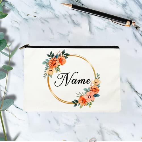 personalisierte Make-up Taschen für Brautjungfer Set mit 6/8/10, Anzug Name Kosmetiktasche, Reise-Toiletten-Organizer Kosmetiktasche benutzerdefinierte Geschenk Canvas Tasche Mädchen Reisegeschenk (8 von ZXH