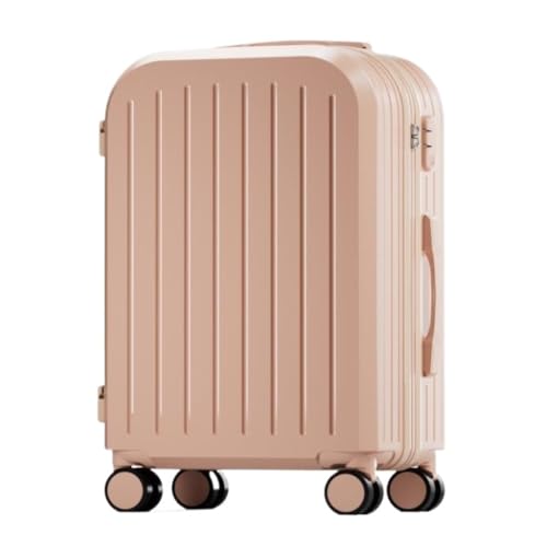 ZXHNB Trolley-Koffer Gepäck-Handgepäckkoffer, Leichte Passwortbox, Robuster Koffer, Trolley-Koffer for Männer Und Frauen Reisekoffer (Color : Pink, Size : A) von ZXHNB