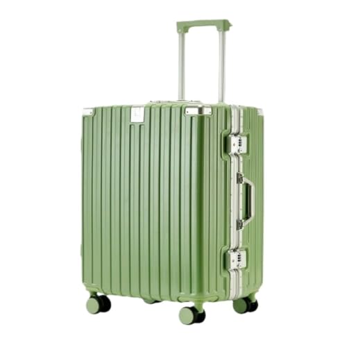 ZXHNB Trolley-Koffer Gepäck Multifunktionaler Trolley-Koffer Universal-Radkoffer Herren- Und Damenkoffer Boarding-Koffer Reisekoffer (Color : Green, Size : A) von ZXHNB