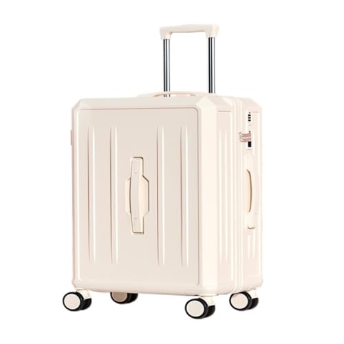 ZXHNB Trolley-Koffer Gepäck Multifunktionaler Trolley-Koffer for Männer Und Frauen, Passwortbox, Boarding-Koffer, Koffer Reisekoffer (Color : White, Size : A) von ZXHNB