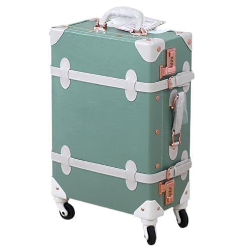 ZXHNB Trolley-Koffer Kleiner, Frischer Trolley-Koffer, Retro-Koffer, Rollkoffer for Damen, Modischer Boarding-Koffer, Koffer Reisekoffer (Color : G, Size : A) von ZXHNB