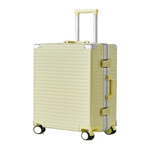 ZXHNB Trolley-Koffer Koffer, Koffer, Universeller Rollkoffer, Robuste Passwortbox, Trolley-Koffer, Herren- Und Damenkoffer Reisekoffer (Color : Yellow, Size : A) von ZXHNB