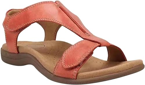 ZXINXIN Damen-Sommersandalen, orthopädische Leder-Wanderschuhe, bequeme offene Zehen-Wandersandalen, Sommer-Freizeitschuhe mit breiten Füßen,40,A von ZXINXIN