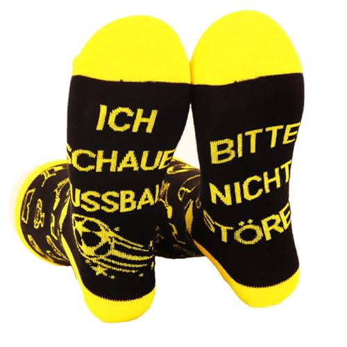 ZXJLWR Bvb Socken, Ein Paar Lustige Socken Kinder, Bitte Nicht Stören Ich Schaue Fußball, Fussball Geschenke Männer, Kinder Damen Herren Vatertaggeschenke, Schwarz, Größe 38, 2 Paar ZXJLWR Bvb Socken, Ein Paar Lustige Socken Kinder, Bitte Nicht Stören Ich Schaue Fußball, Fussball Geschenke Männer, Kinder Damen Herren Vatertaggeschenke, Schwarz, Größe 38, 2 Paar von ZXJLWR